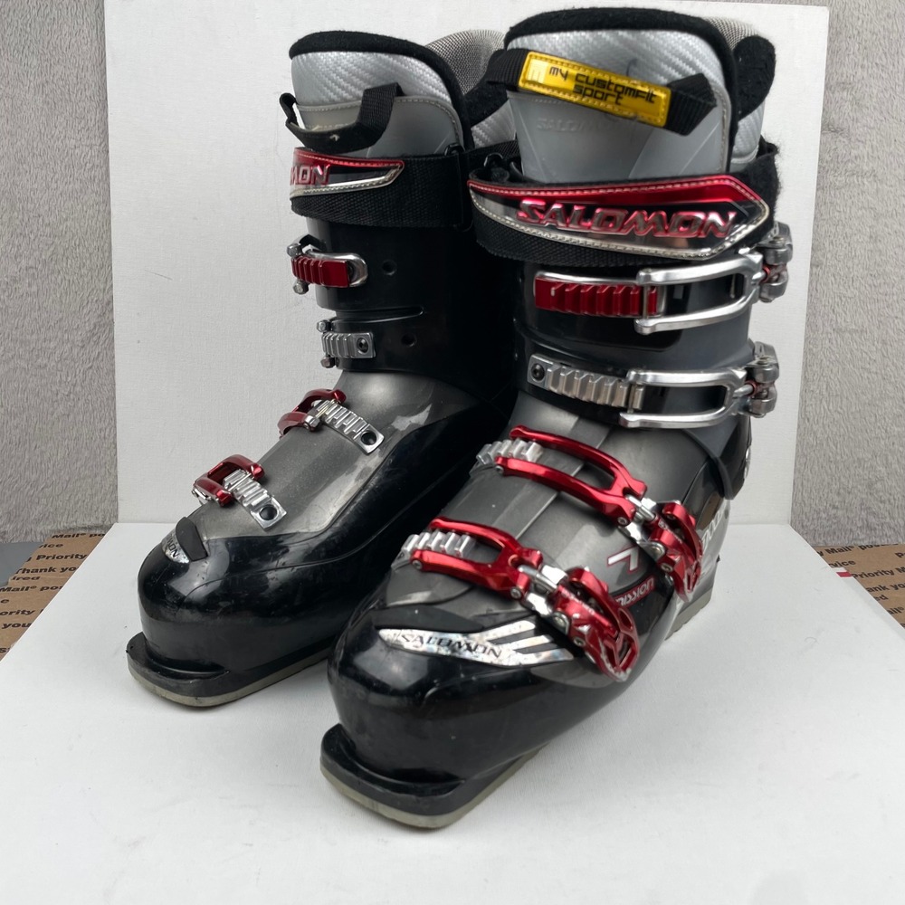 Salomon Mission 7 Ski Boots Energyzer 70 Black Red - Mens Size 27/27.5 (M 9/10) - Picture 4 of 16